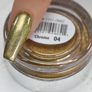 Cre8tion Chrome Nail Art Effect, 04, Gold, 1g 